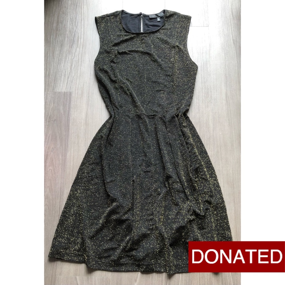 DONATED x Dynamite Black & Gold Dress